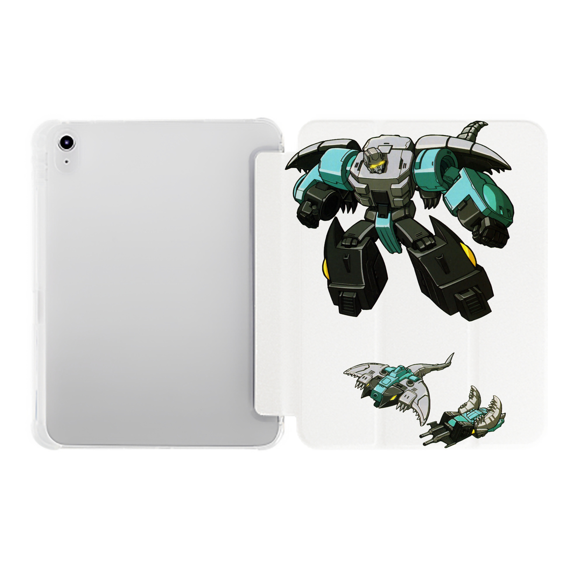 （画像用）  IPad ケース ペン収納付き 三つ折りスタンド PUレザー×シリコン 対応機種9.5/10.5/10.9インチ